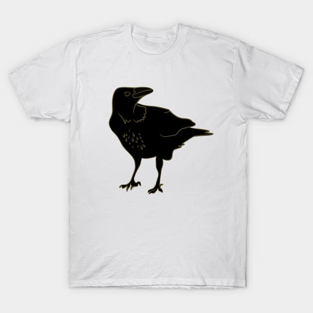 Crow in Black T-Shirt by Booneb